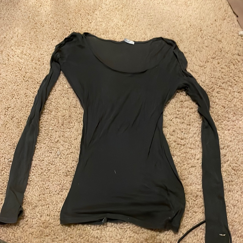 Dark grey American vintage long sleeve top